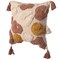 Deerlux 16" Cotton Throw Pillow Cover with Tufted Broken Circle Pattern and Side Tassels with Filler QI004306.CE.K - alternate 1